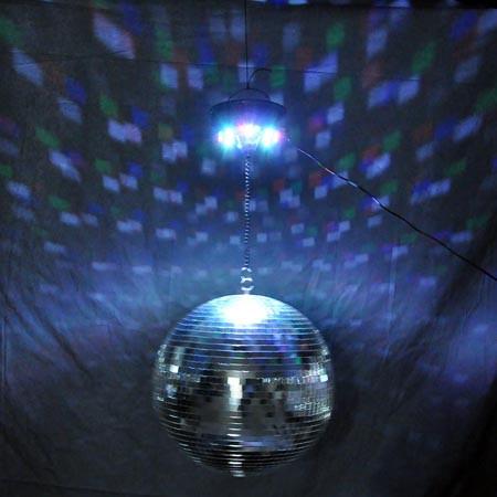Yescom 18 LED DJ Lights Mirror Disco Ball Rotating Motor Image