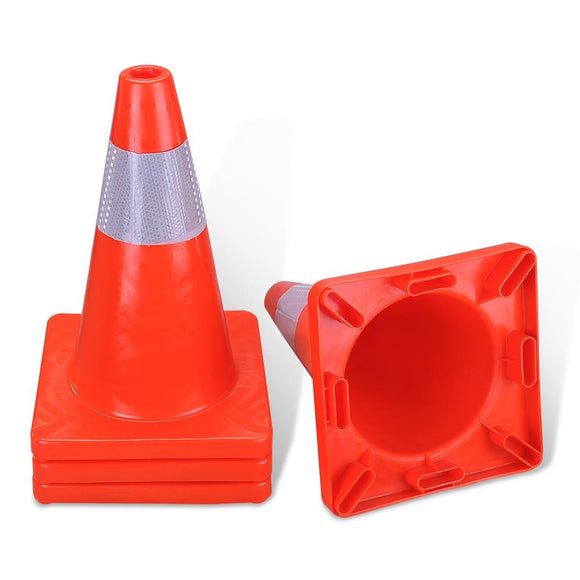 Yescom 4pcs 18-In Road Traffic Safety Cones Reflective Collar Image