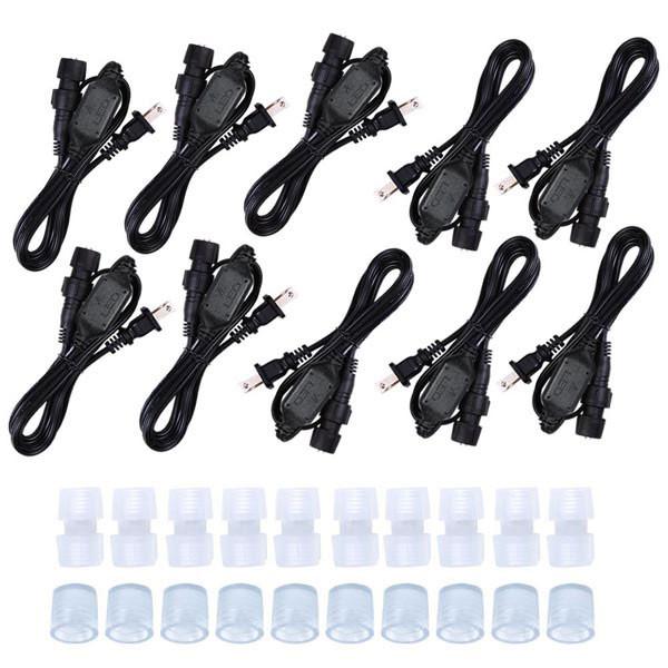 Yescom 10x Light Connectors & Power Cords For LED Rope Lights Image
