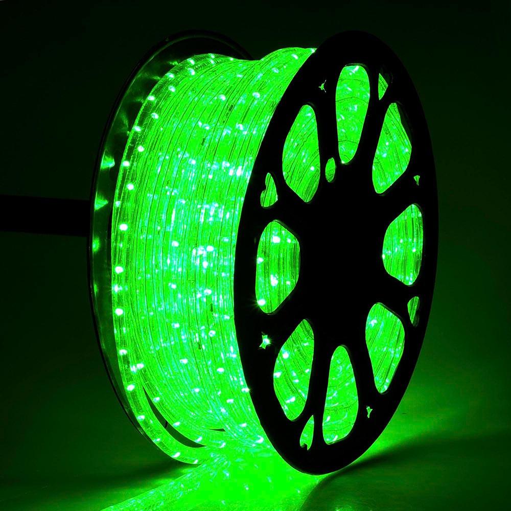 Yescom LED Rope Light Outdoor Waterproof 150ft, Green Image