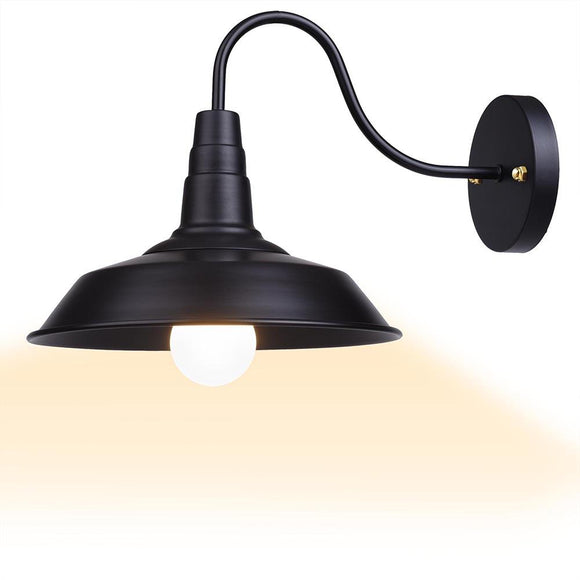 Yescom 10 in Industrial Black Wall Sconce Wall Light 1 Light Image