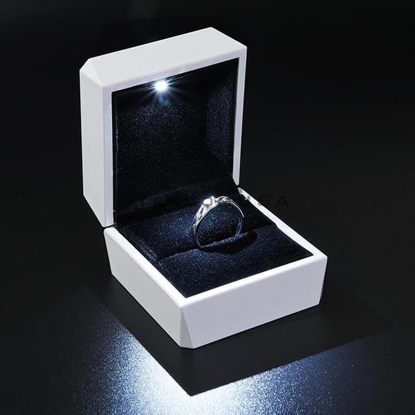 Yescom Wedding Proposal LED Light Jewelry Ring Box Single Image