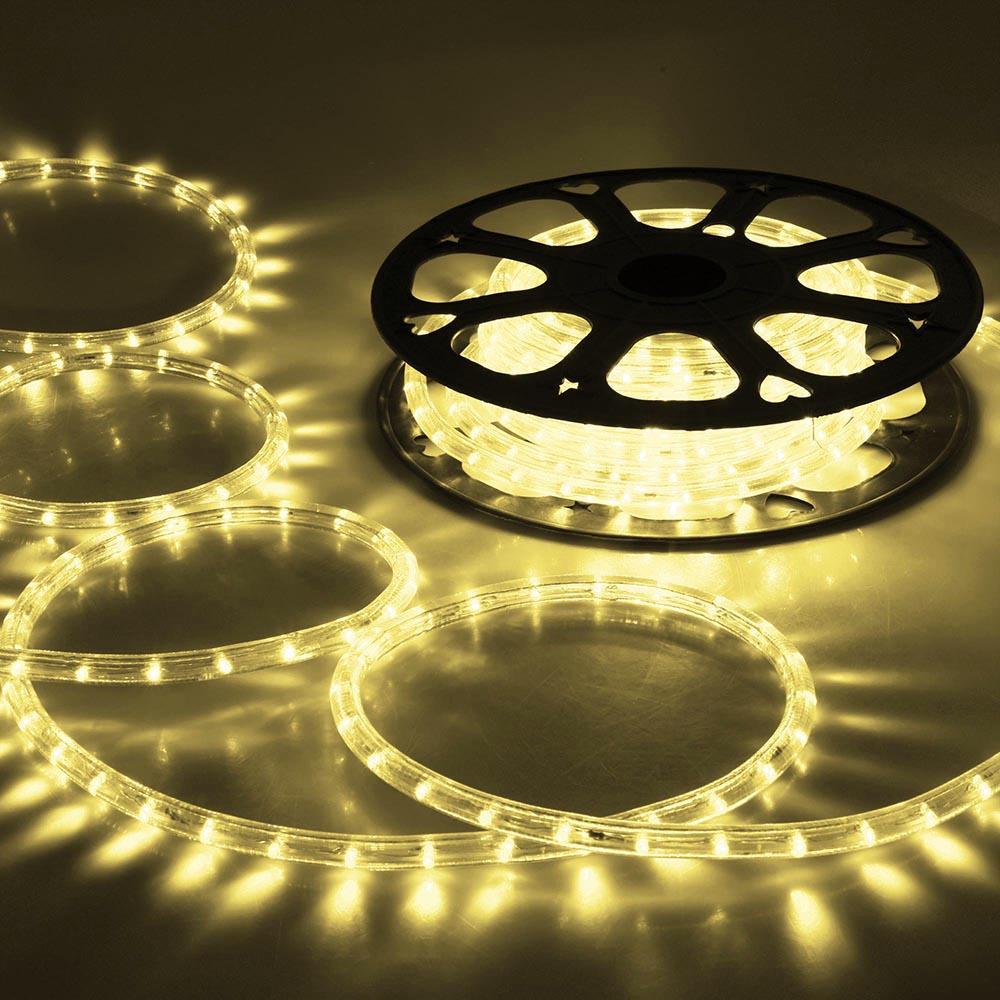 Yescom LED Rope Light Outdoor Waterproof 50ft, Warm White Image