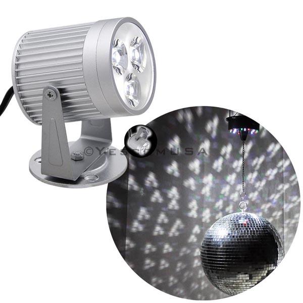 Yescom 12in Mirror Disco Ball DJ Light Set Optional Color, White Image