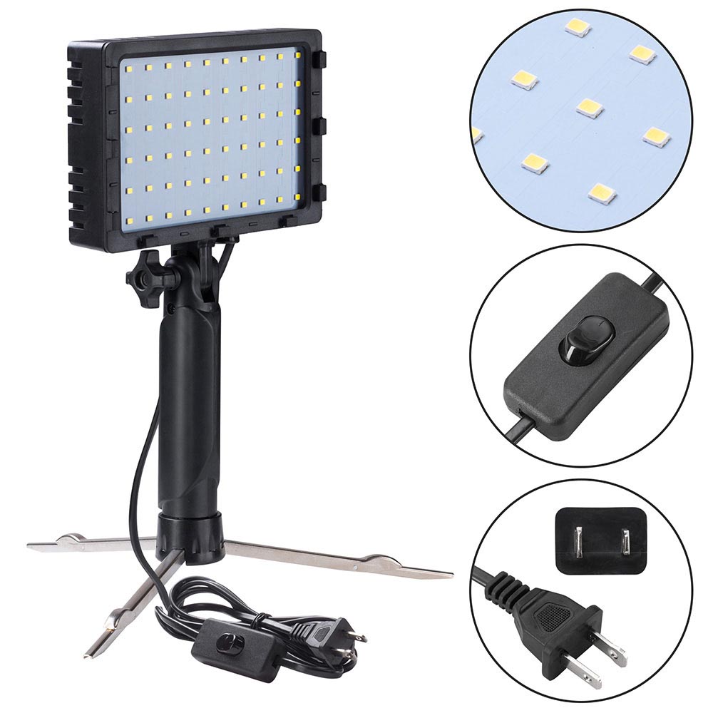 Yescom Portable LED Panel Photography Lights with Stand Color Filters 2-Pack