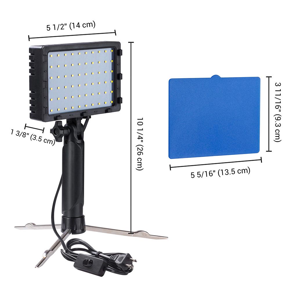 Yescom Portable LED Panel Photography Lights with Stand Color Filters 2-Pack