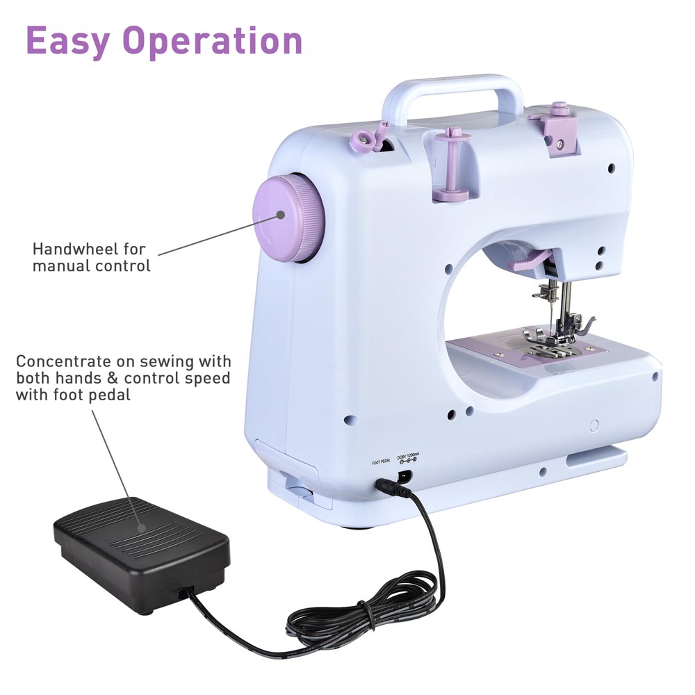 Yescom Portable Sewing Machine for Beginners Home 12 Stitches Pedal