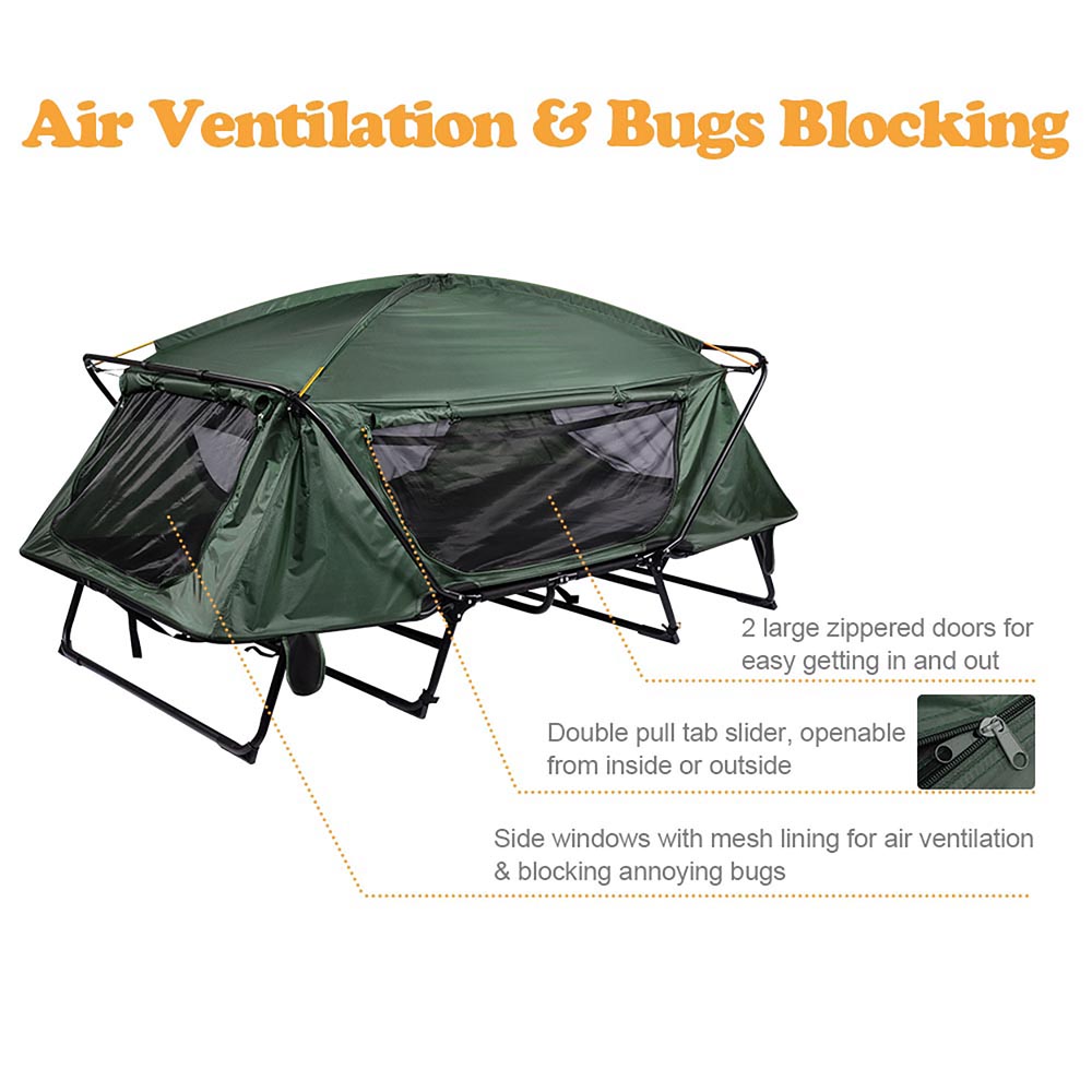 Yescom 2 Person Cot Tent Camp Bed Tent Folding Rain Fly