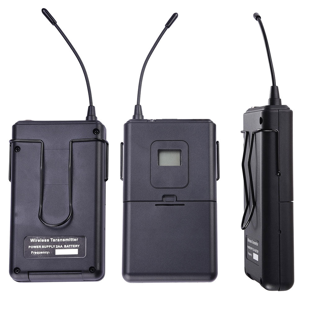 Yescom Pro 4 Channel 262' Wireless UHF Microphone System 4 Lapel Mics