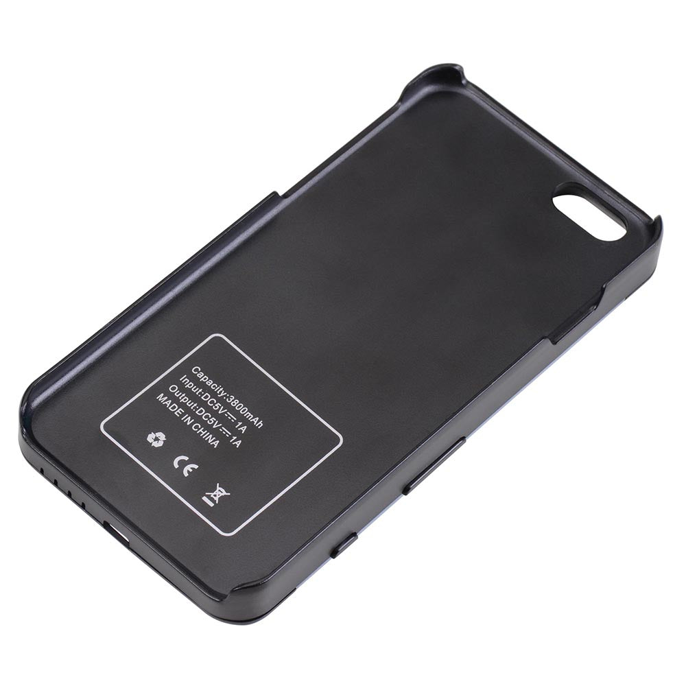 Yescom iPhone 6/6s Battery Extender Case w/ LED & Charger Black